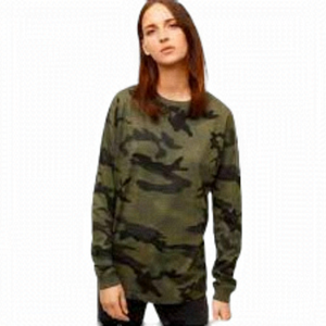 Aritzia TNA Waffle Knit Thermal Camouflage Long Sleeved Shirt  Size XS